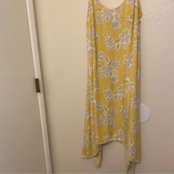 Cupshe Amelie Floral Tie Back Slip‎ Dress yellow floral sun rayon Large - Picture 3 of 13
